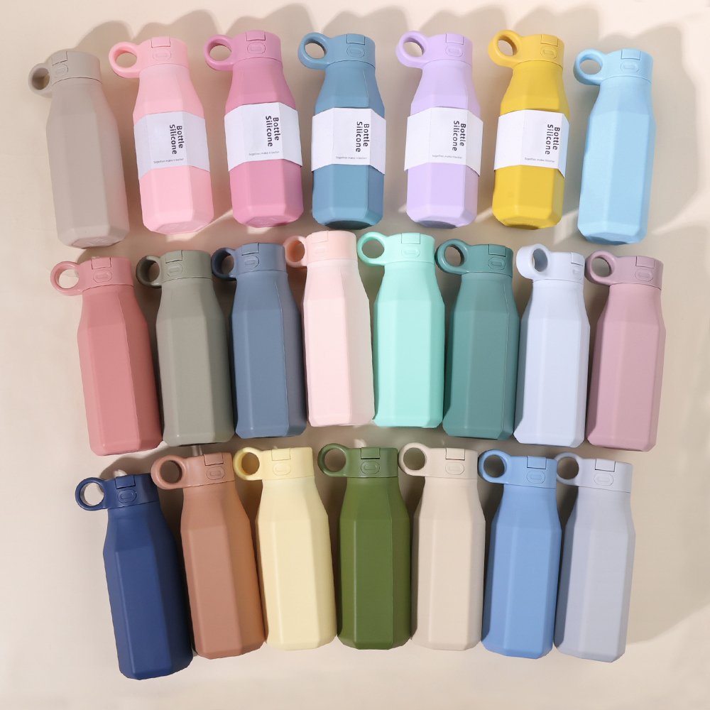 Wholesale Water bottle For Kids School Reusable Outdoor Foldable Collapsible Silicone Kids Water Bottle Bpa Free