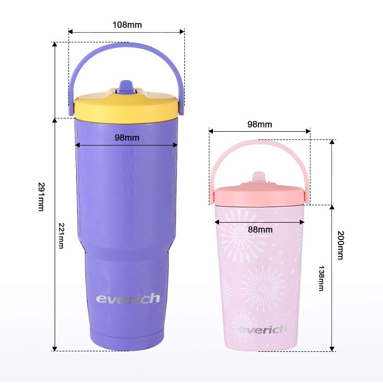 Everich new shape wide mouth Stainless Steel 304 Double wall thermo flask insulated Water bottles new ODM product