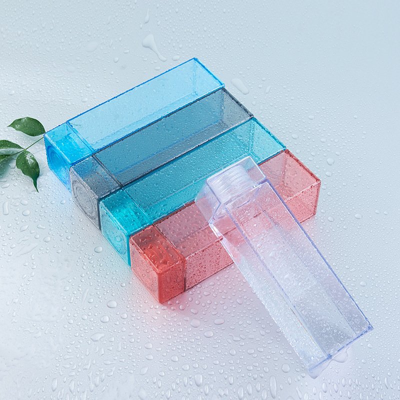 New Frosted PP AS Transparent 480 ml Leak-proof Portable Outdoor Sport Square Clear Plastic Water Bottles