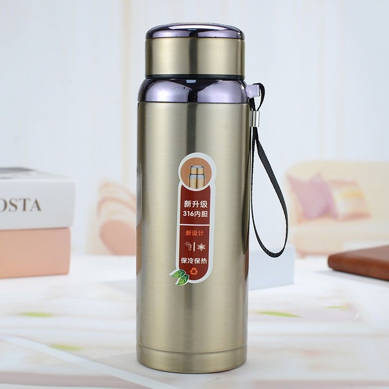 Double Wall Stainless Steel cup Water Bottle Thermos Bottle Keep Hot and Cold Insulated Vacuum Flask Sport