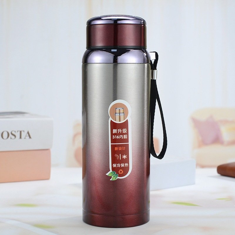Double Wall Stainless Steel cup Water Bottle Thermos Bottle Keep Hot and Cold Insulated Vacuum Flask Sport