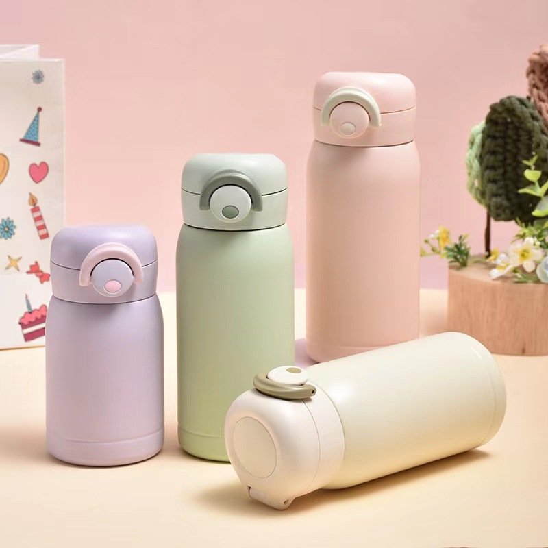Wholesale Hot Sale 350ml Portable Travel Stainless Steel Double Wall Vacuum Insulated Cute Water Bottle