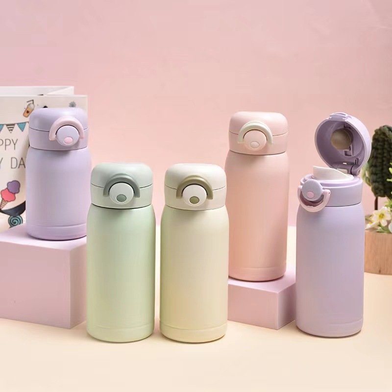 Wholesale Hot Sale 350ml Portable Travel Stainless Steel Double Wall Vacuum Insulated Cute Water Bottle