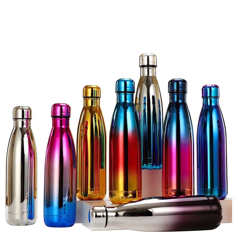 Custom Double Wall Insulated Vacuum Flask Sports Drinking Cola Shaped Stainless Steel Water Bottles