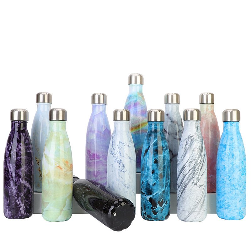 Custom Double Wall Insulated Vacuum Flask Sports Drinking Cola Shaped Stainless Steel Water Bottles
