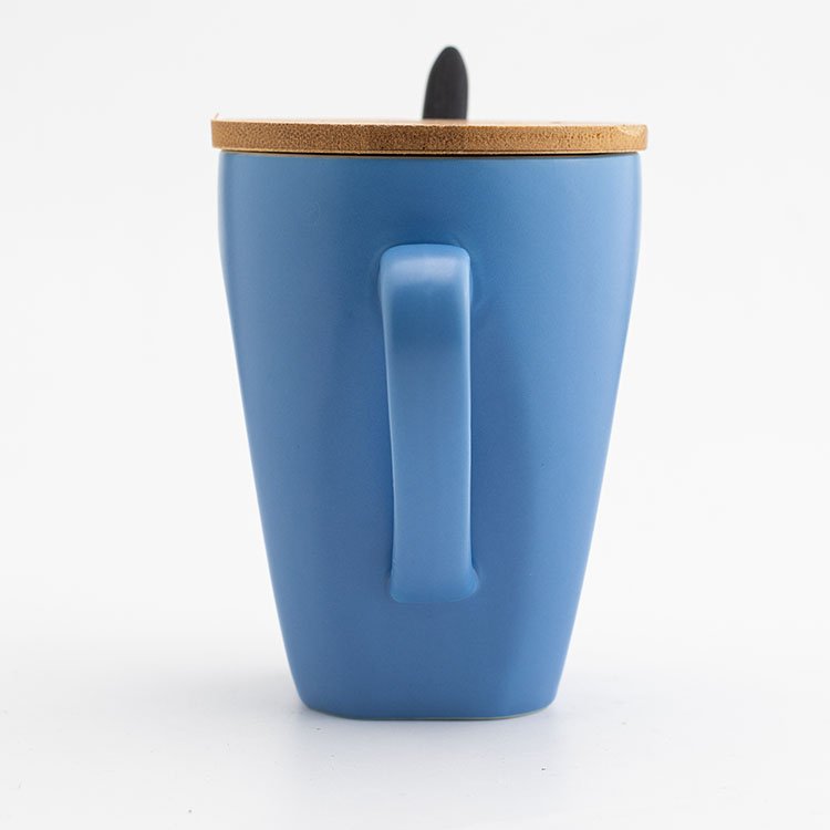 Wholesale Custom Bamboo lid ECO-Friendly horoscope Ceramic Mugs Personalized Coffee Mugs Promotional Blank White Mugs Cups