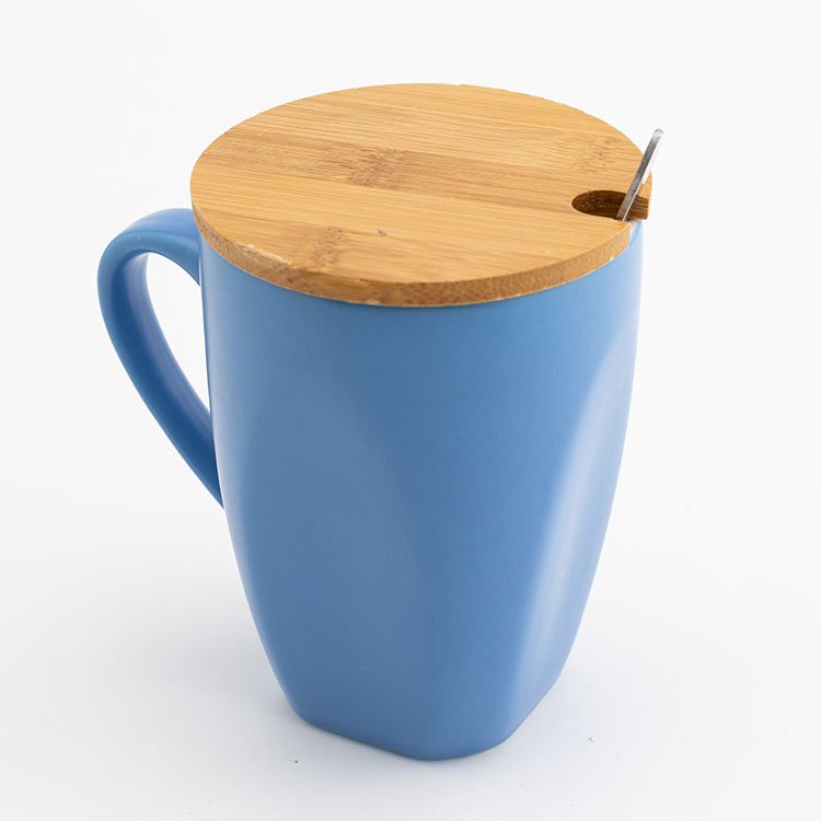 Wholesale Custom Bamboo lid ECO-Friendly horoscope Ceramic Mugs Personalized Coffee Mugs Promotional Blank White Mugs Cups