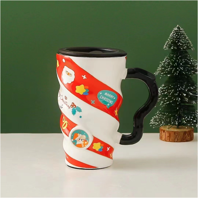 Christmas Ceramic Mug Trend Creative 560ml Water Cup Home Office Drinking Christmas Water Mug