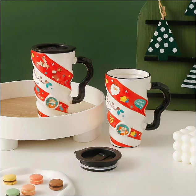 Christmas Ceramic Mug Trend Creative 560ml Water Cup Home Office Drinking Christmas Water Mug