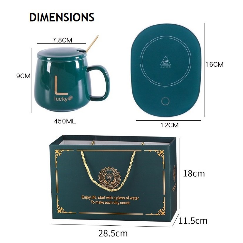 Hot Sale Gift Set Cup Heating Pad Temperature Control Smart Coffee Mug Cup Warmer With Custom Logo