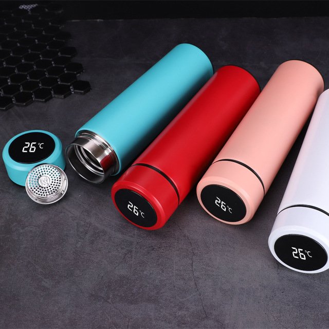 Double Wall Thermos Smart Led Temperature Display Stainless Steel Vacuum Flasks Water Bottle