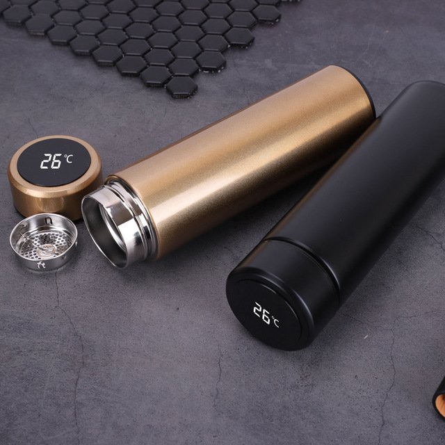 Double Wall Thermos Smart Led Temperature Display Stainless Steel Vacuum Flasks Water Bottle