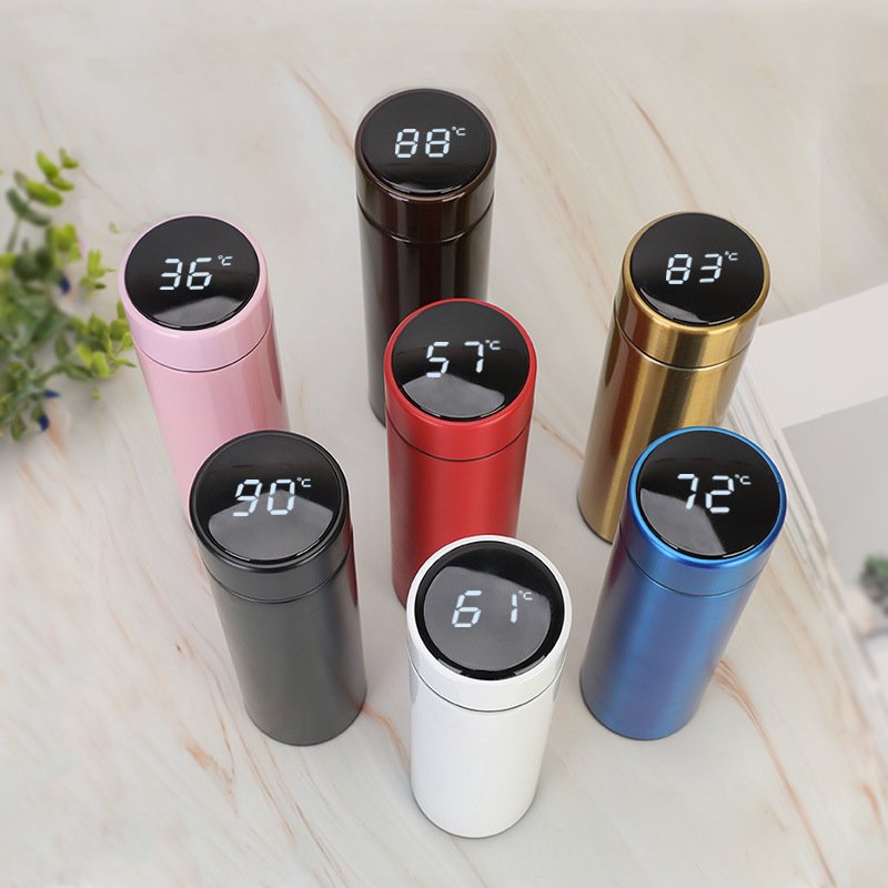Double Wall Thermos Smart Led Temperature Display Stainless Steel Vacuum Flasks Water Bottle
