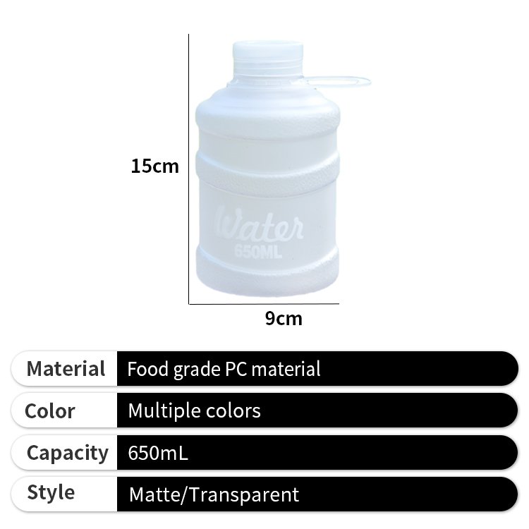 Promotion Drink Bottle 650ml Plastic Portable Mini Bucket Shaped Water Bottle for Corporate