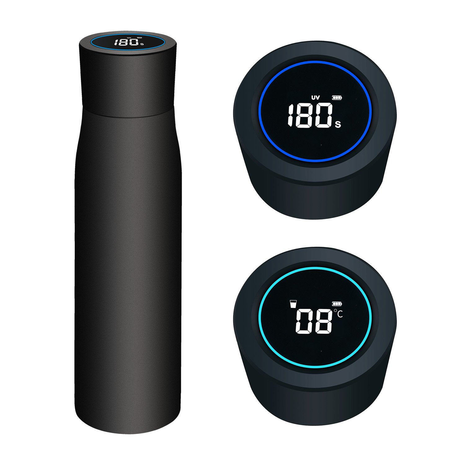 Manufacturer Top Seller 2024 Self-Clean UV Smart Vacuum Flasks with Drink Reminder and Temperature Displaying 500ml