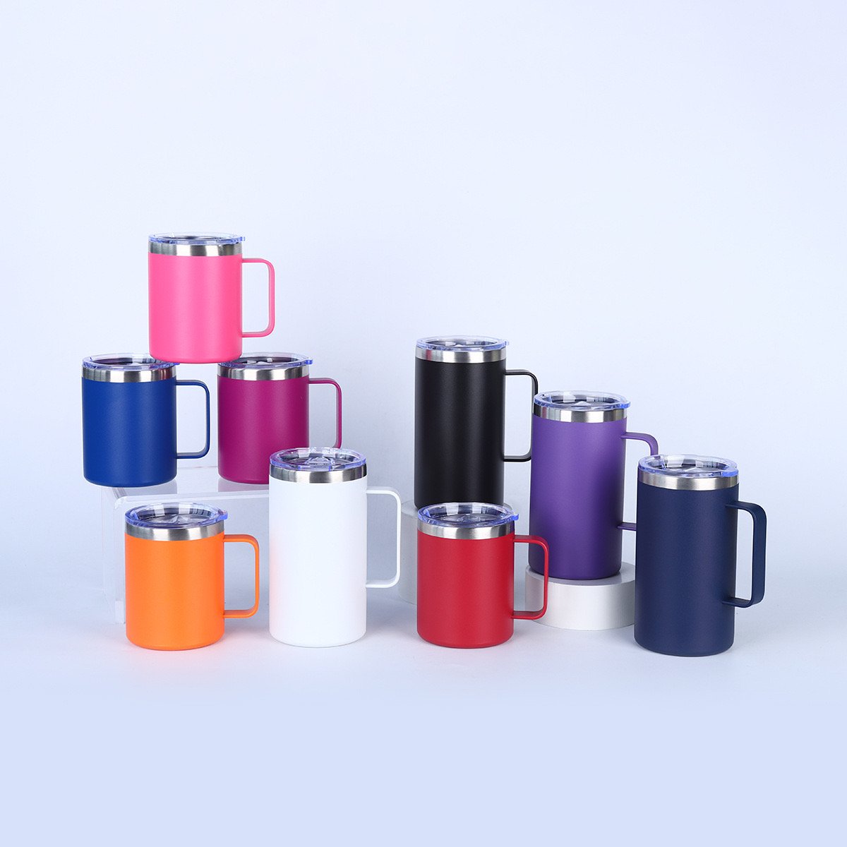 Custom logo 420ml coffee mug Halloween Ghost Graffiti stainless Steel Tumbler Travel mug and lid double wall insulated mug