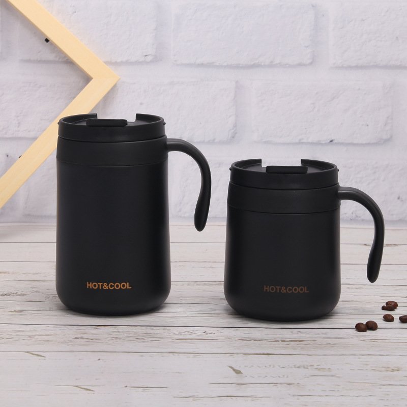 Wholesale 12/17oz Vacuum insulation Double wall stainless steel coffee mug with handle