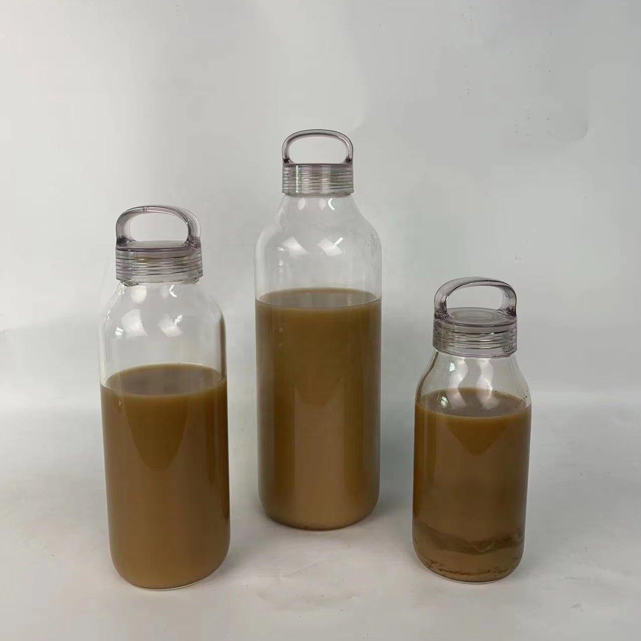 New arrival Hot sale High borosilicate Glass water bottle with handle 300ml 500ml 900ml