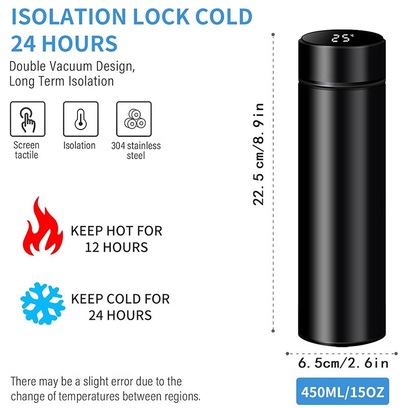 XDH129 Customized Logo Vacuum Flasks Thermoses Stainless Steel Insulated Cup 500ml Travel Water Bottle Flask 316 Stainless Steel