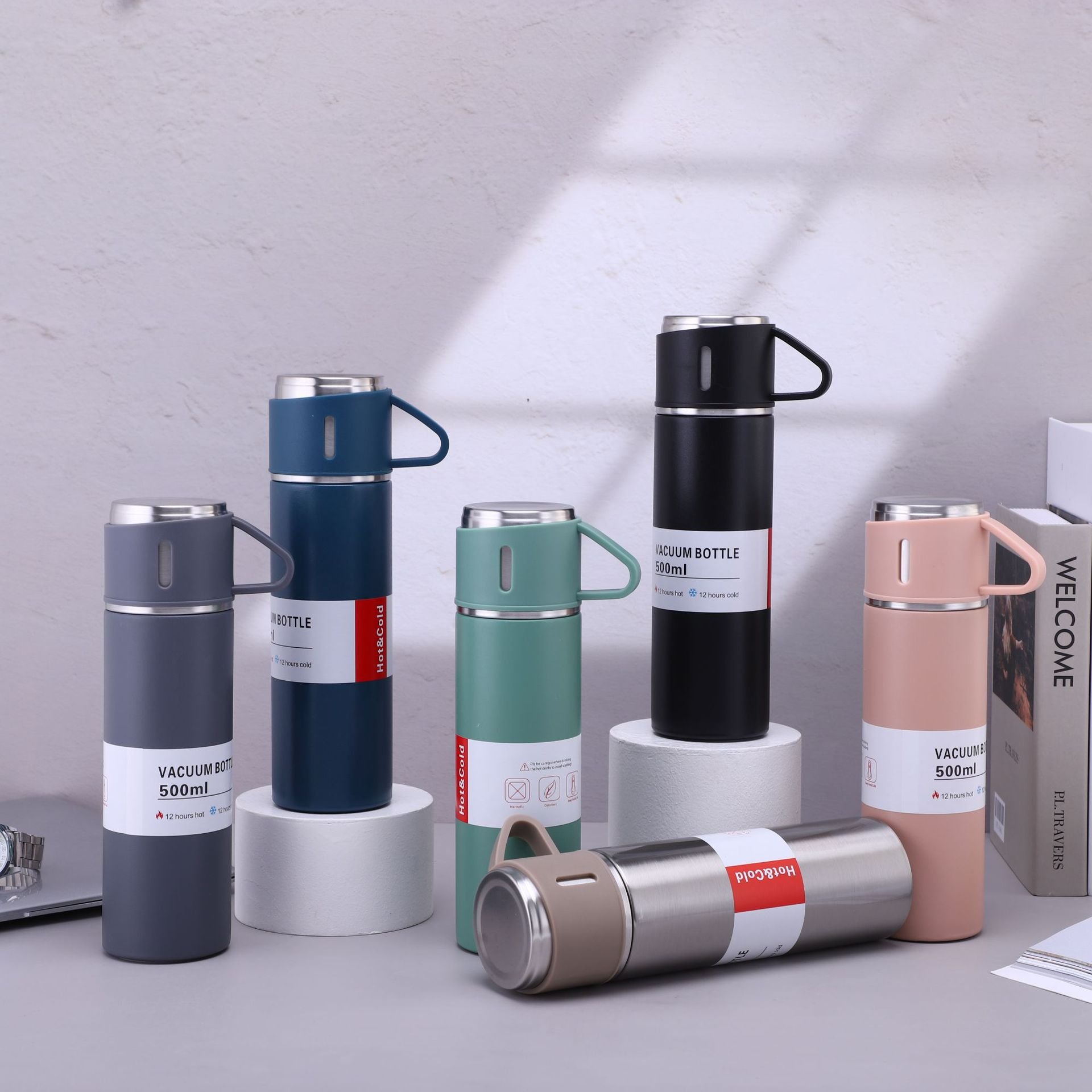 Corporate Business Stainless Steel Vacuum Flask Thermos Mug Gift Set
