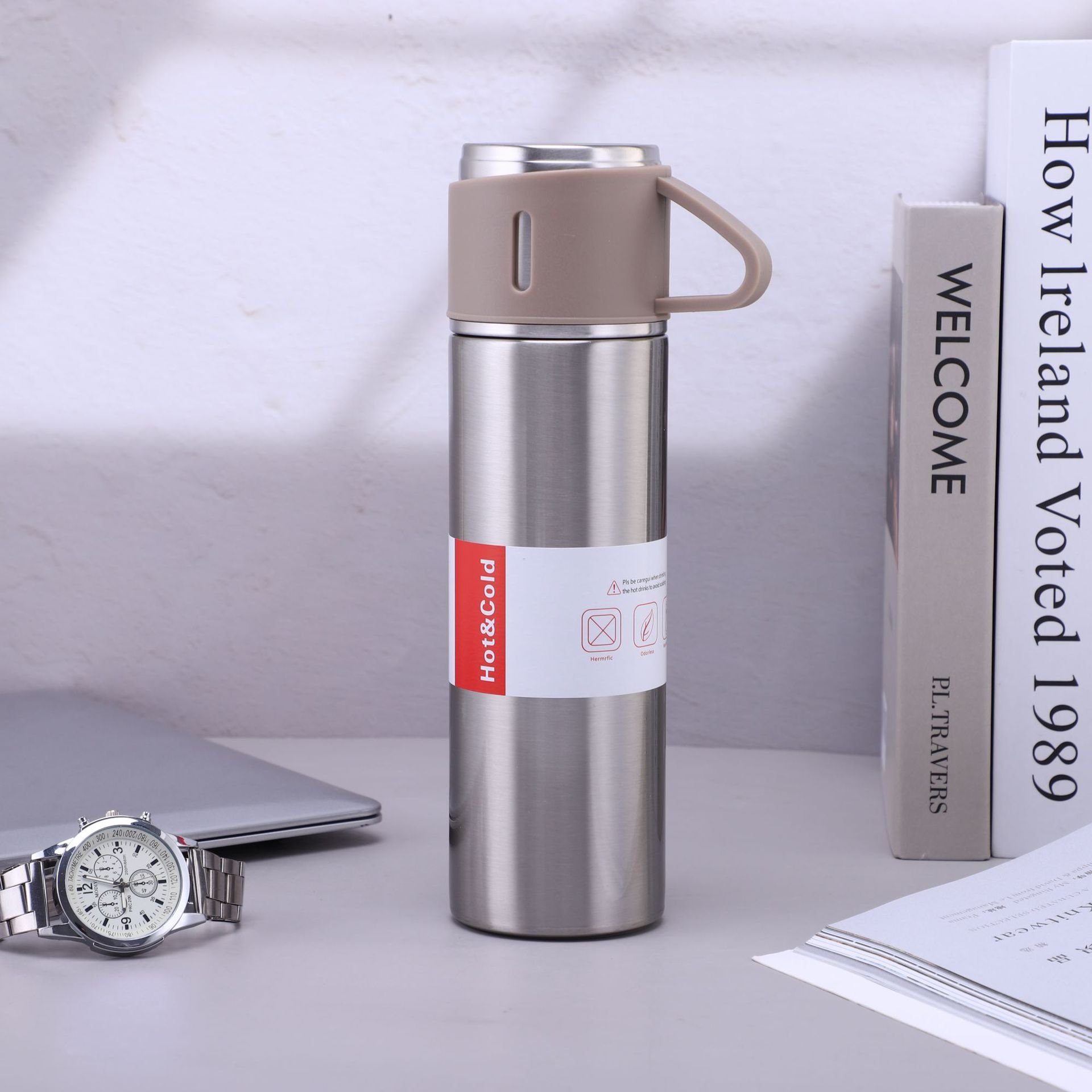 Corporate Business Stainless Steel Vacuum Flask Thermos Mug Gift Set