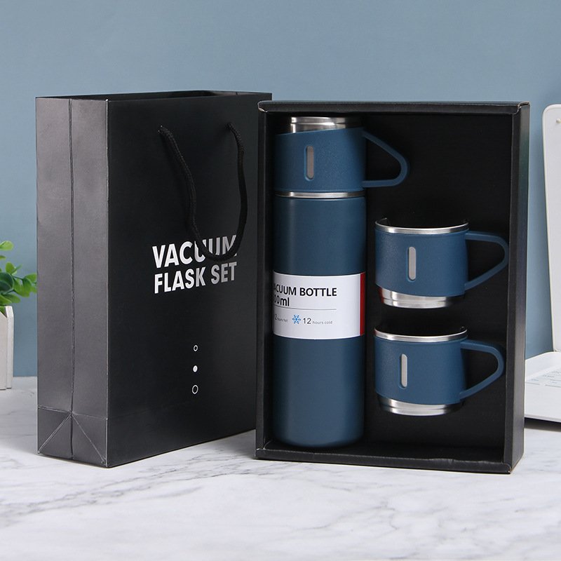 Corporate Business Stainless Steel Vacuum Flask Thermos Mug Gift Set