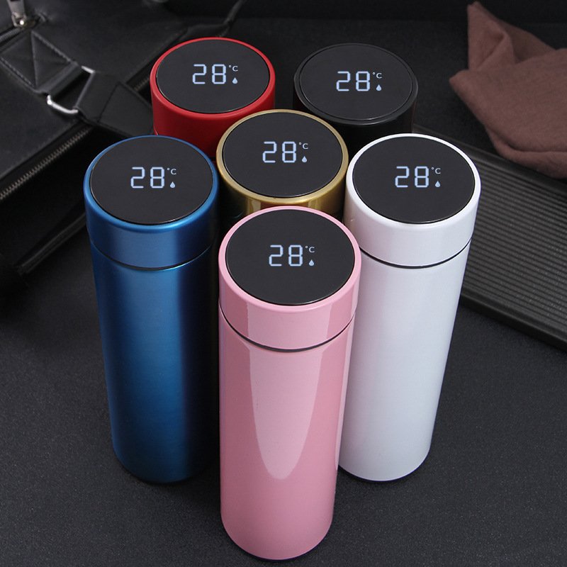 500ml Smart Water Bottles with Led Temperature Display Tea Cups Thermos Vacuum Flasks