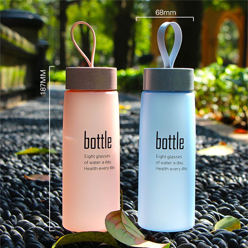 Sport Scrub Leak Proof Drinking Bottle Cup Portable Fashion Drinkware Tour Bottles Colorful Glass Water Bottle