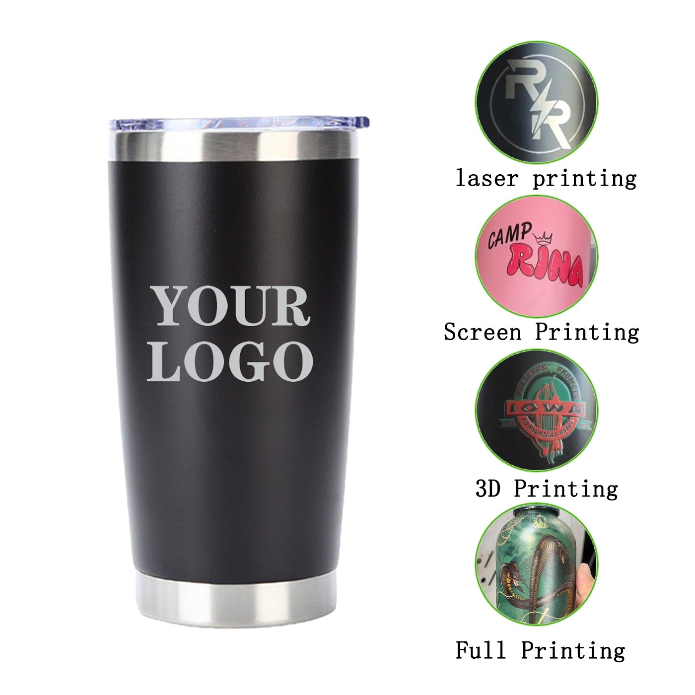 custom logo 20oz 30oz 40oz stainless steel double wall thermal cup travel car coffee mugs in bulk with lids
