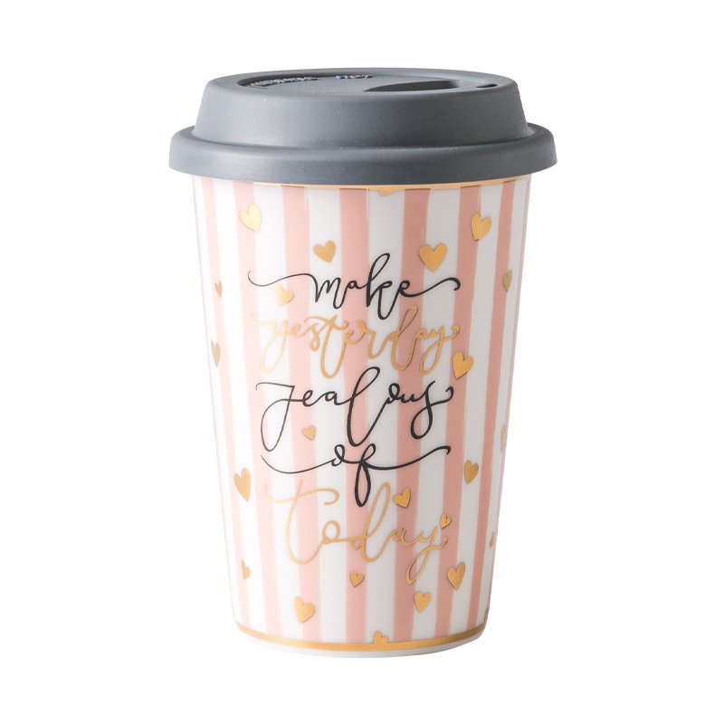White Ceramic Sublimation Paper Travel Eyelash Milk Water Cup Black Custom Funny Coffee Mugs 13 Oz With Lid