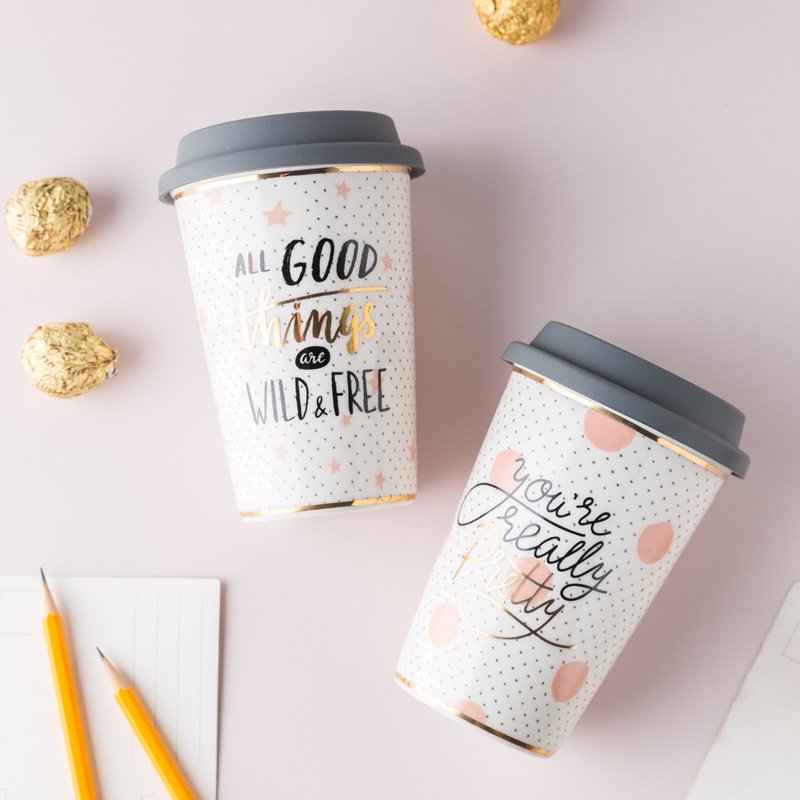 White Ceramic Sublimation Paper Travel Eyelash Milk Water Cup Black Custom Funny Coffee Mugs 13 Oz With Lid