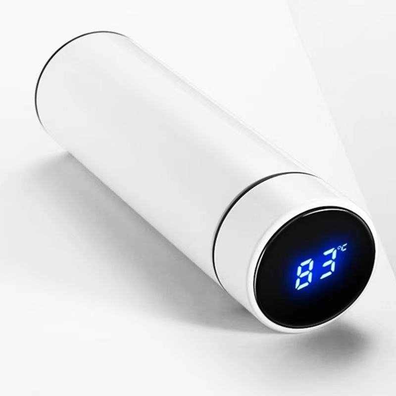 Digital Temperature Display 304 Stainless Steel Thermos Flask 500ml Smart Water Bottle Travel Coffee Mug With Temperature
