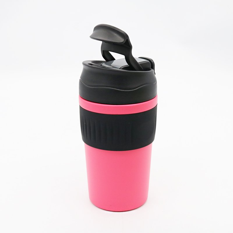 2022 New Arrival Double Wall Vacuum Insulated Travel Coffee Mug Stainless Steel Tumbler Cup With Lid and Silicone Sleeve
