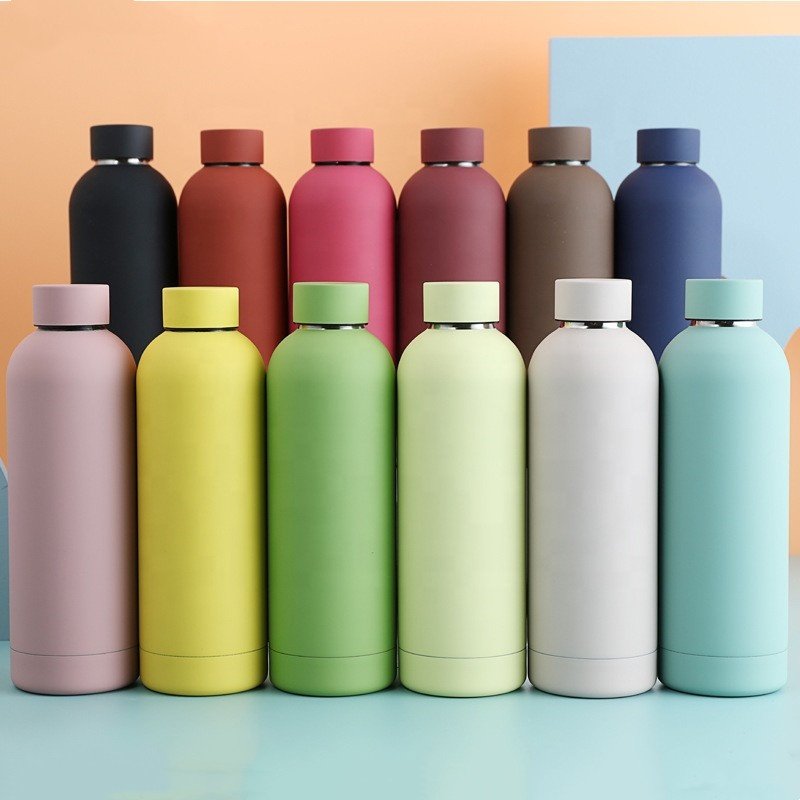 Custom logo Water bottle 350ml 500ml 750ml 1000ml Small Mouth factory sports stainless steel Vacuum cup insulated drink bottle