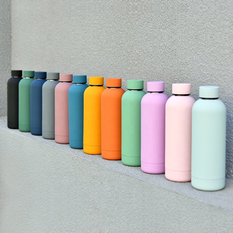 Custom logo Water bottle 350ml 500ml 750ml 1000ml Small Mouth factory sports stainless steel Vacuum cup insulated drink bottle