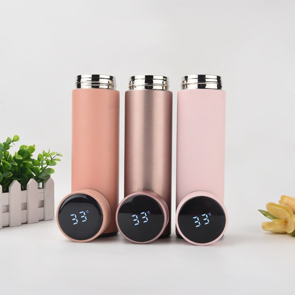 Led Temperature Display Double Walled 304 Stainless Steel Thermo Reminder To Drink Vacuum Flasks Smart Water Bottle