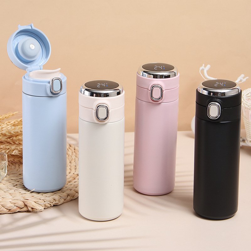 Hongtai Drinkware 350ml/500ml Smart Stainless Steel Water Bottle Double Wall Flask Thermo Flask Custom Steel Modern Vacuum 1 Pcs