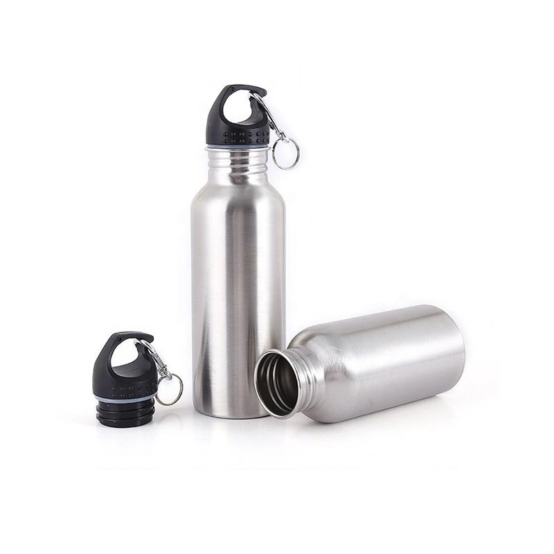 Luxury 18/8 304 food grade reusable 500ml soft touch rubber painting black stainless steel water bottle