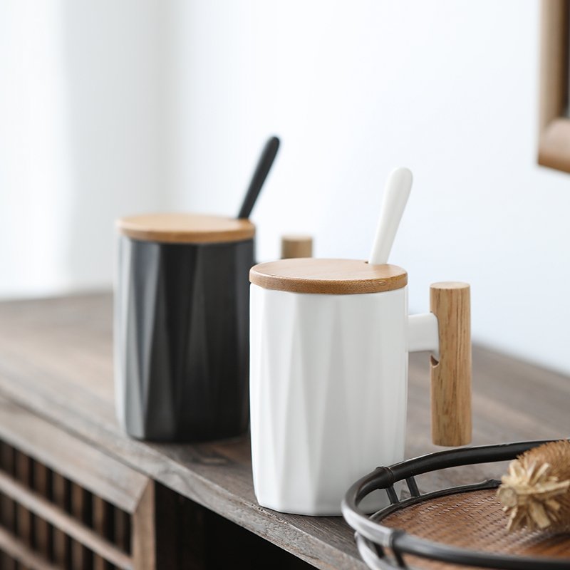 Hot Sale High Quality Modern Gift Porcelain Stripe Pattern Ceramic Coffee Mug Custom Logo Ceramic Mug