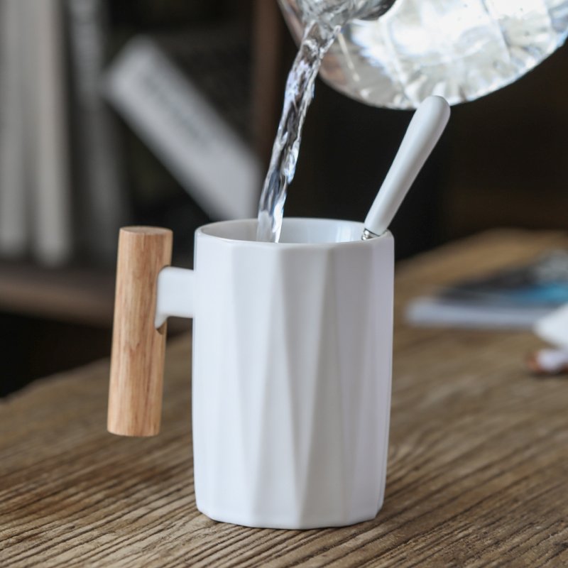 Hot Sale High Quality Modern Gift Porcelain Stripe Pattern Ceramic Coffee Mug Custom Logo Ceramic Mug