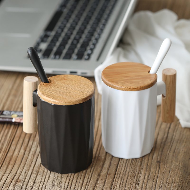 Hot Sale High Quality Modern Gift Porcelain Stripe Pattern Ceramic Coffee Mug Custom Logo Ceramic Mug