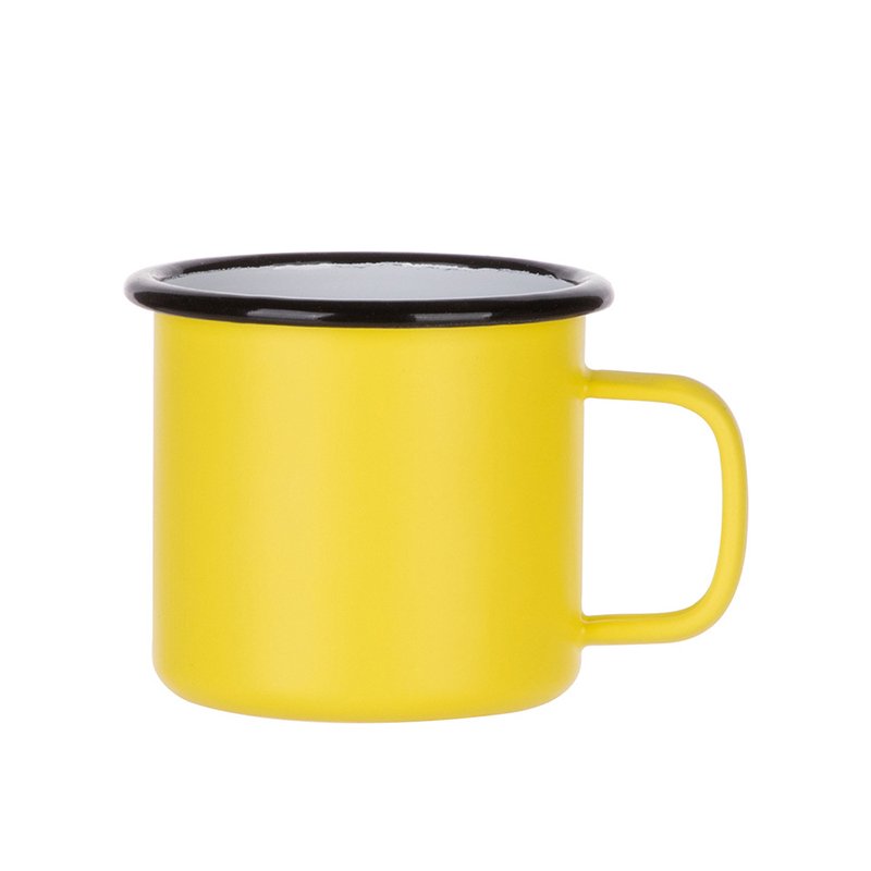 Custom Logo Printed Red White Black Color Sublimation Metal Enamel Mug Coffee Camping Hiking Cup