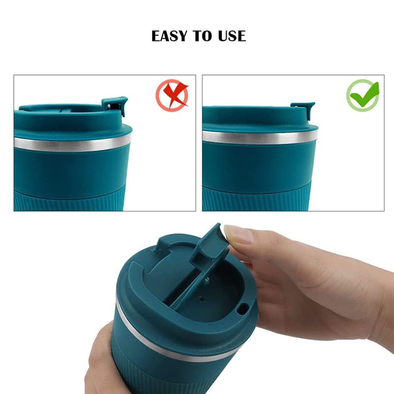 Wholesale Eco Friendly Reusable Spill Proof Coffee Travel 380ML Coffee Mug Cup Stainless Steel Tumbler Cups In Bulk