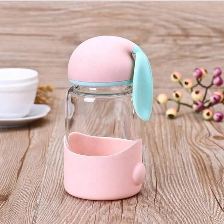 Creative new small rabbit advertising gift custom logo wholesale children lovely rabbit Kids water Bottle