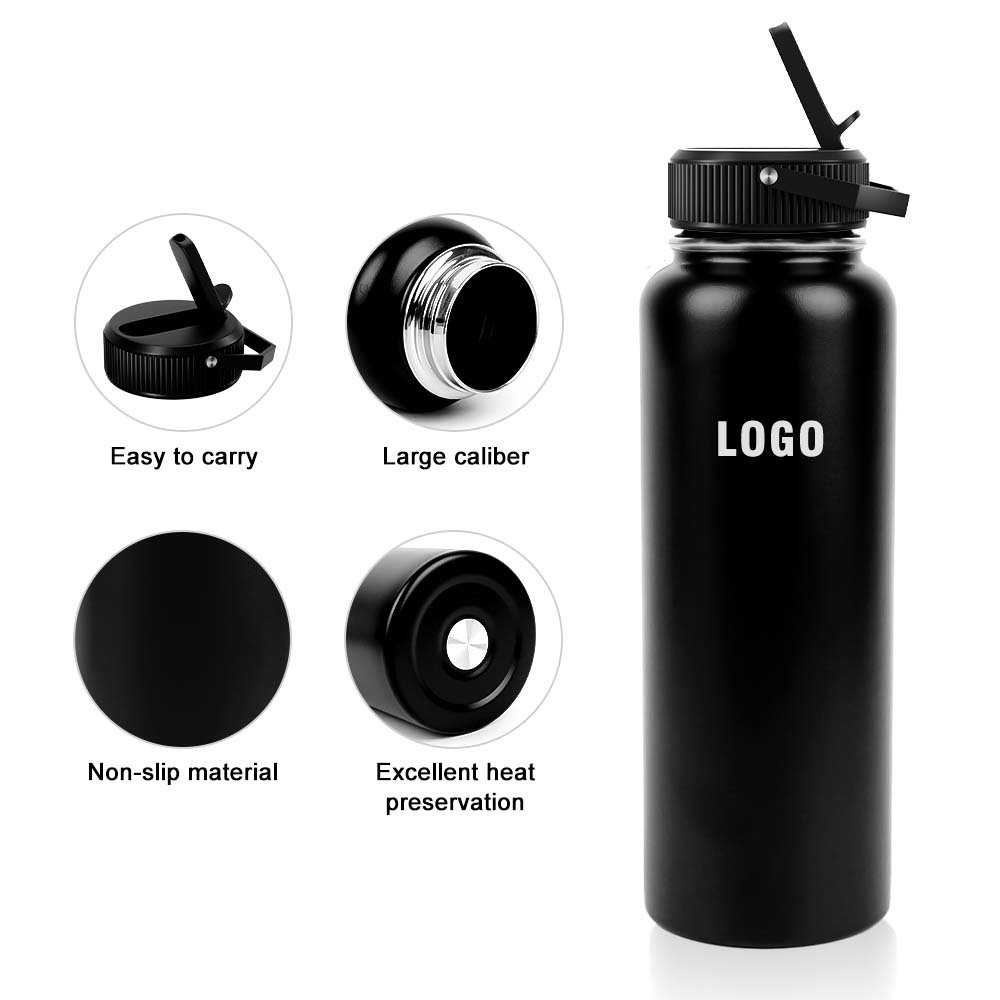 Hot Sales Business Gift 12 24 32 40 64 Oz 1 l Metal Stainless Steel Gym 1l Water Bottle With Straw And Handle