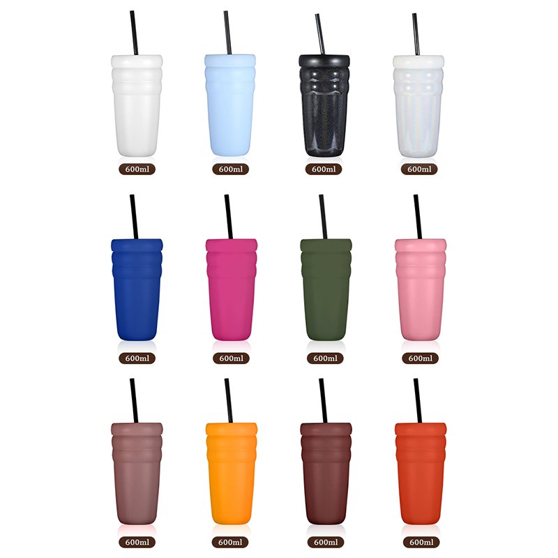 New Design Stainless Steel Coffee Mug Customized Water Bottles Popular Tumbler with Straw Lid