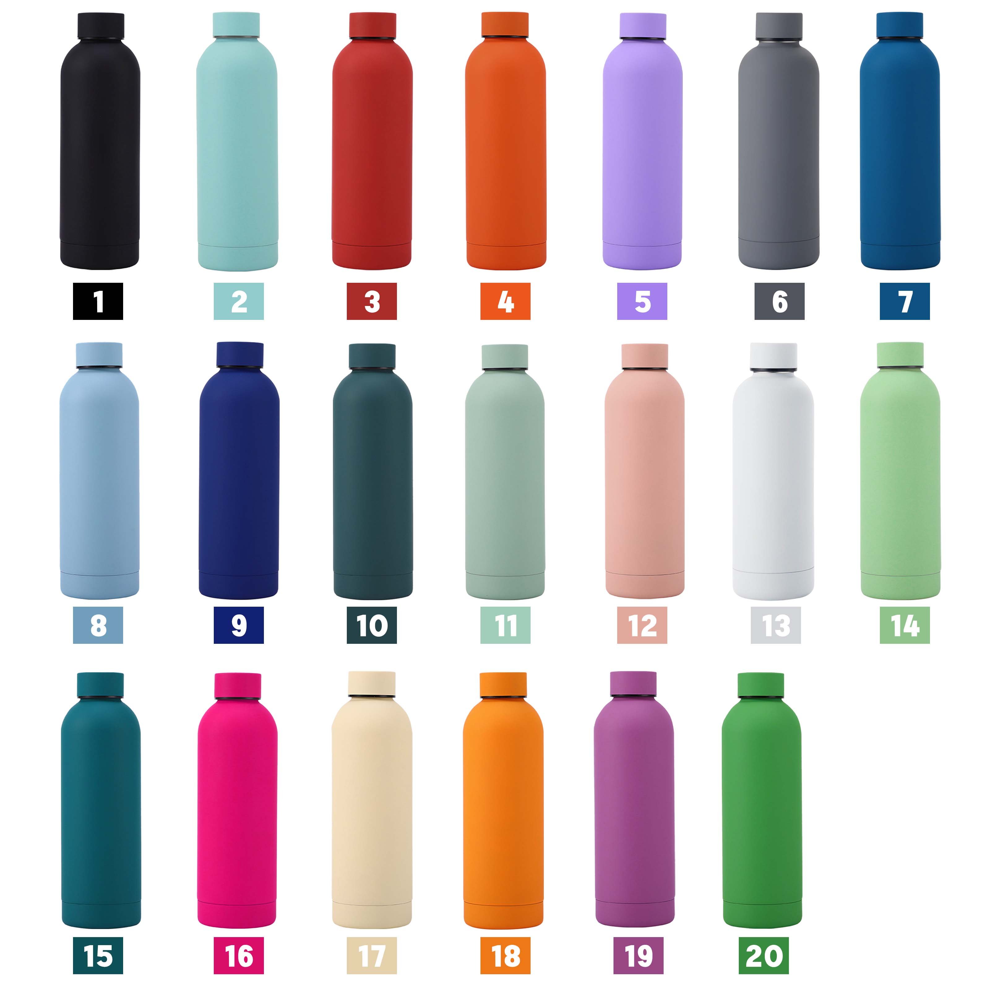 Customized BPA Free Stainless Steel Double Wall Vacuum Flask Bottle Narrow Mouth 500ML Sports Water Bottle With Leak-proof Lid
