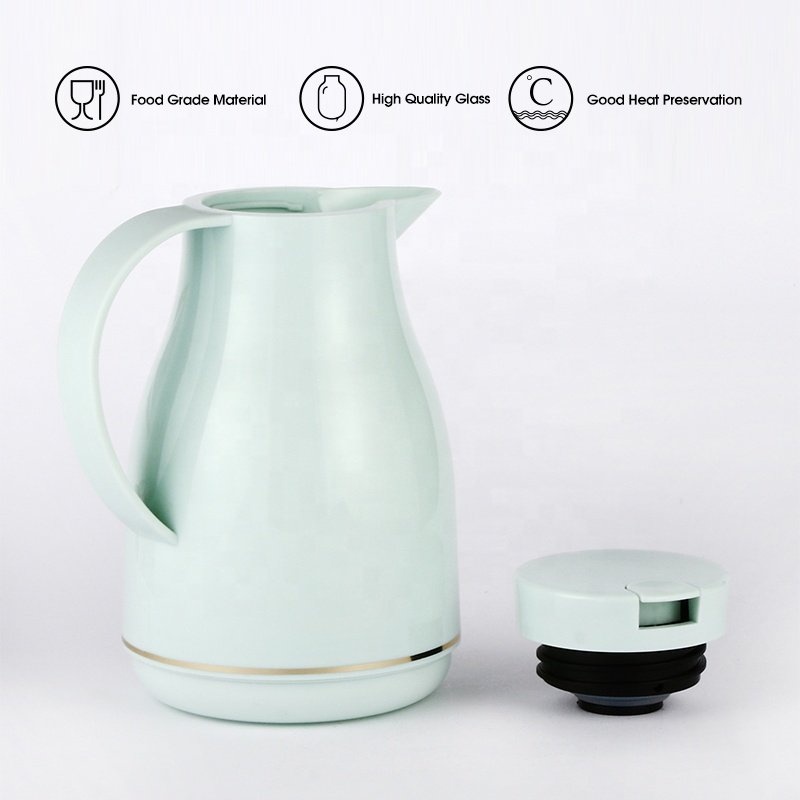 SUNLIFE 600 ml Glass Refill Water Bottle Plastic Body Coffee Pot Vacuum Flask China Factory