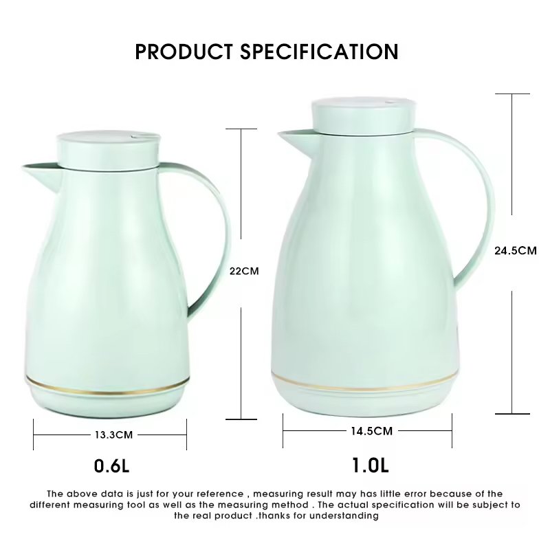 SUNLIFE 600 ml Glass Refill Water Bottle Plastic Body Coffee Pot Vacuum Flask China Factory