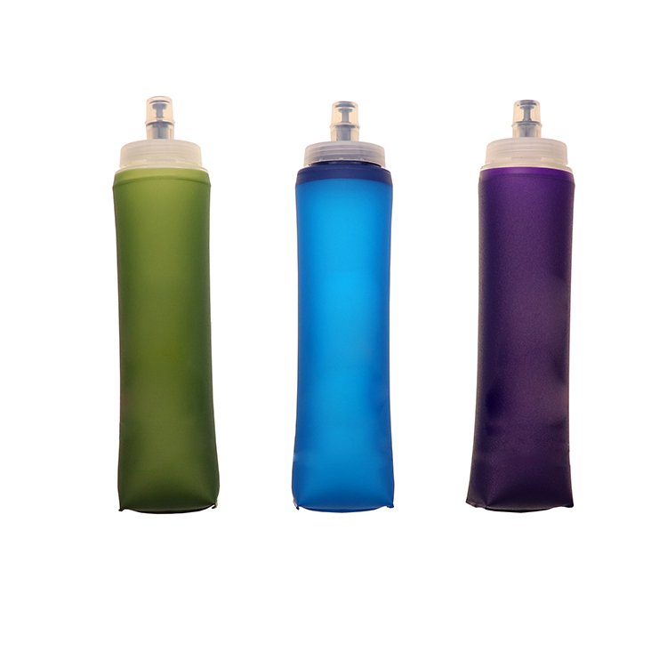 150ml 250ml 300ml 500ml Reusable mini foldable children portable Soft Flask TPU Squeeze Outdoor Sport Running Water Bottle